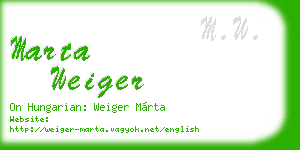 marta weiger business card